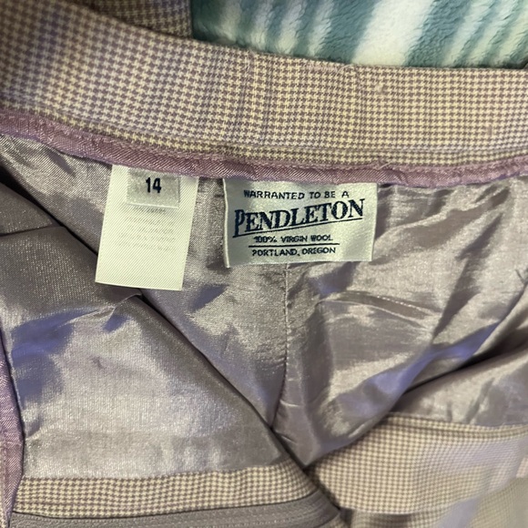 Pendleton cream small checkered loose fit trousers size 14 - Picture 8 of 10